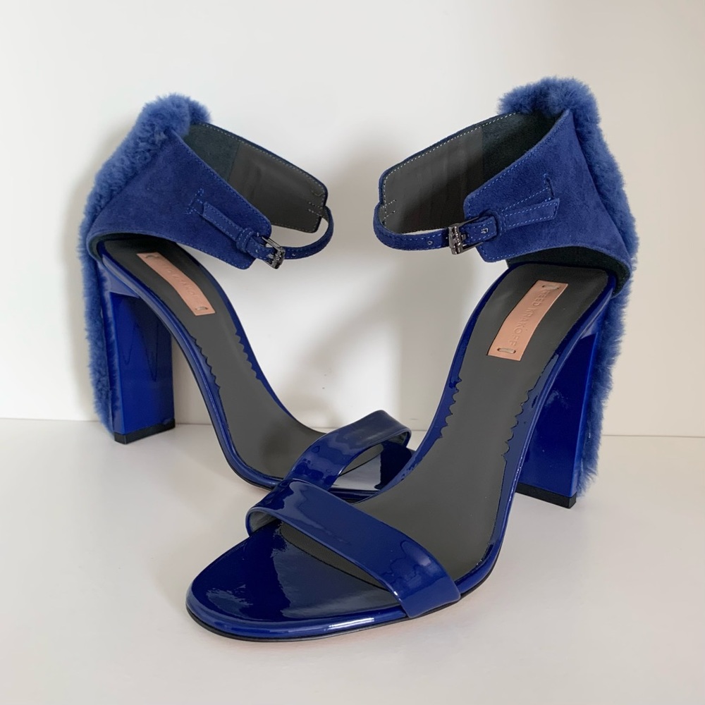 Reed krakoff patent fur pumps made in Italy